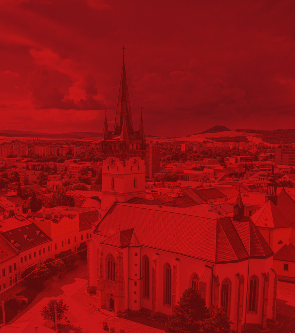 Panoráma Prešova s Konkatedrálou svätého Mikuláša